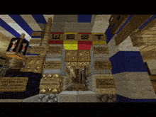 a minecraft screenshot of a building with a sign that says west