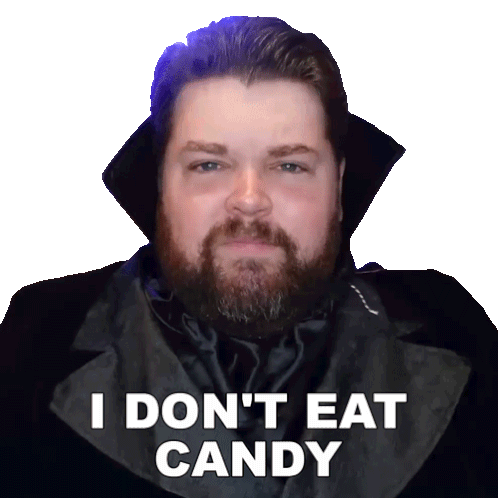 I Dont Eat Candy Brian Hull Sticker - I Dont Eat Candy Brian Hull I Avoid Sweets Stickers