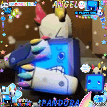 a picture of a stuffed animal named pandora