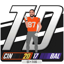 an illustration of a football player wearing number 87