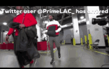 a twitter user @primelac_ has arrived in a hallway