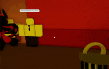 a roblox character says please go back to your wait