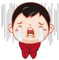 Boy Crying Sticker