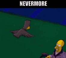 The Raven Nevermore GIF - The Raven Nevermore Simpsons GIFs