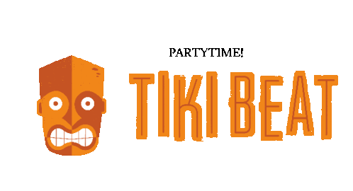 Tiki Beat Tiki Sticker - Tiki Beat Tiki Tiki Bar Stickers