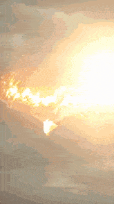 a computer generated image of a flame coming out of a hole in the sky