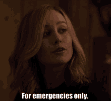 Captain Marvel For Emergencies Only GIF - Captain Marvel For Emergencies Only Carol Danvers GIFs