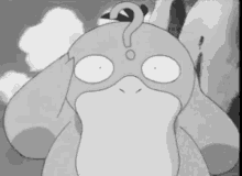 black and white pokemon psyduck confused what