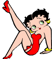 Betty Boop Betty Boop Red Dress Sticker - Betty Boop Betty Boop Red Dress Cute Betty Boop Stickers