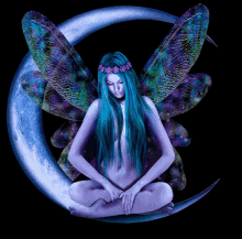 Moon Fairy Girl GIF - Moon Fairy Girl Wings GIFs