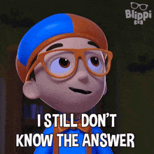 I Still Don'T Know The Answer To My Question Blippi GIF - I Still Don'T Know The Answer To My Question Blippi Blippi Wonders - Educational Cartoons For Kids GIFs
