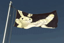 a flag that has a rabbit on it