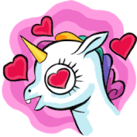 Love Licorn Sticker - Love Licorn Stickers