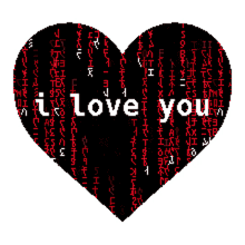 heart matrix love i love you love you
