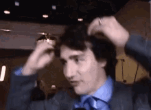Justin Trudeau Silly GIF - Justin Trudeau Silly Hair Raise GIFs