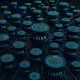 a bunch of circles that say lidar on them