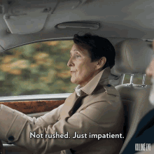 Not Rushed Just Impatient Fiona Shaw GIF - Not Rushed Just Impatient Fiona Shaw Carolyn Martens GIFs