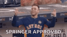 houston astros go thumbs up springer approved