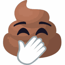 covering mouth pile of poo joypixels oh no oh my gosh