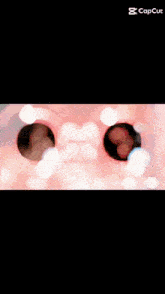 a blurry picture of a woman 's face with the caption capcut at the bottom