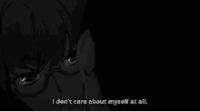 I Dont Care A Bout Myself At All Stare GIF - I Dont Care A Bout Myself At All Stare Anime GIFs