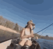Fishing Fail Hat GIF
