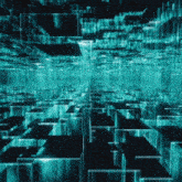 a computer generated image that looks like a maze with a lot of squares