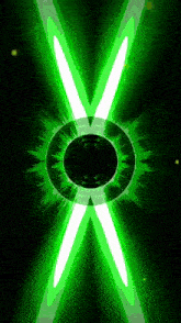 a green background with a white circle in the middle
