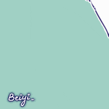 a drawing of a cat 's paw with the name beiyi written on it