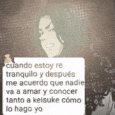a picture of a man with long hair and the words cuando estoy re tranquilo y después