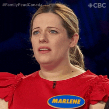 Nervous Marlene GIF - Nervous Marlene Family Feud Canada GIFs