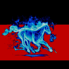 3d horse flame burning