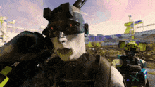a man wearing sunglasses and a helmet with the letter x on it