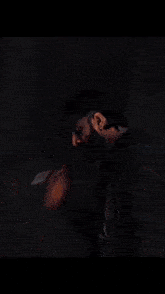 a blurry picture of a person with a circle around it