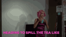 Angelina Dm Trailz Spill The Tea GIF - Angelina Dm Trailz Spill The Tea Drag Houston GIFs