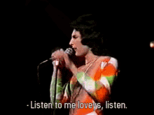 Hi Loveys Freddie Mercury GIF - Hi Loveys Freddie Mercury Listen To Me GIFs