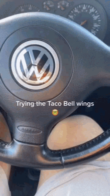 Trying Out Taco Bell Wings GIF