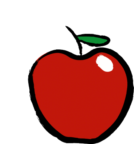 Downsign Apple Sticker - Downsign Apple Slice Stickers