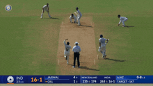 a cricket match between india and new zealand is being played