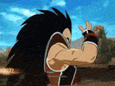 a cartoon character with the word raditz on the bottom