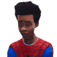 Putting On Mask Miles Morales Sticker - Putting On Mask Miles Morales Spider Man Stickers
