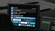 a screen shows the time as 15:23:08 and a phone number