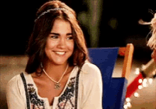 maiamitchell idk smiling shrug fan girling