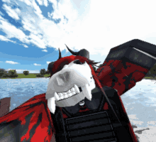 a computer generated image of a monster with horns