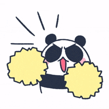 panda cheerful fighting kind eager