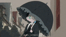 a girl in a suit and tie is holding an umbrella