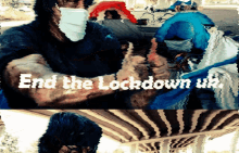end the uk lockdown uk rambo facemask thumbs up