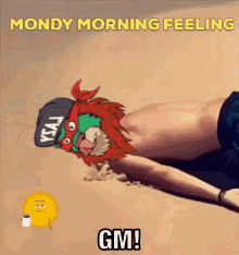 Gm Monday Feeling GIF - Gm Monday Feeling Lazy Lion GIFs