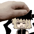 a cartoon girl is being pummeled by a hand .