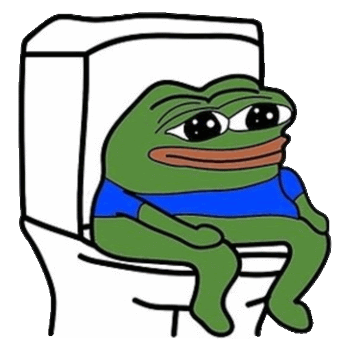 Pepe Toilet Sticker - Pepe Toilet - Discover & Share GIFs